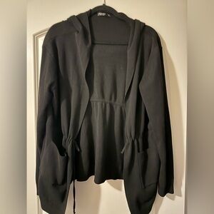 Women's Black Open-Front Jacket